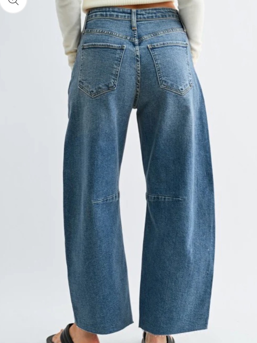 Risen barrel Blue Jeans - Picture 2 of 4
